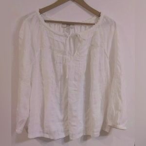 Vintage America Blues - 1X women’s white top. Super cute